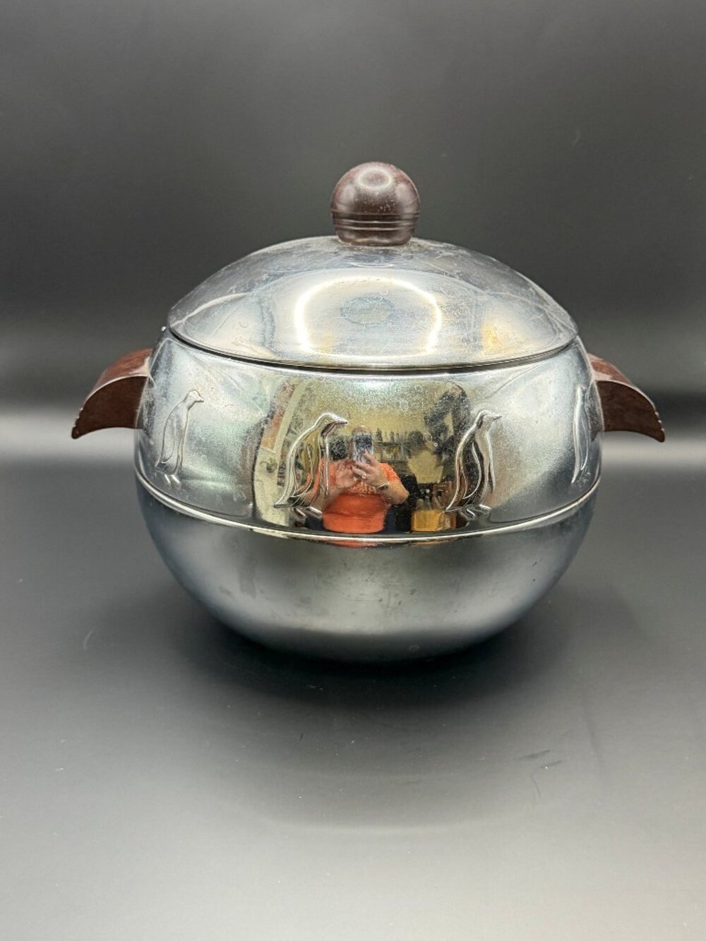 Vintage West Bend Penguin Hot & Cold Server Ice Bucket with Lid